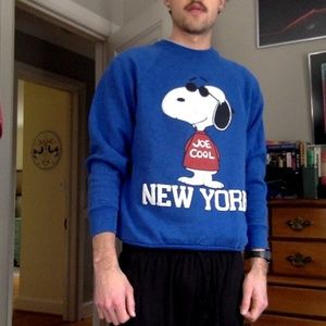 Vintage 80s Snoopy "Joe Cool" New York Sweater
